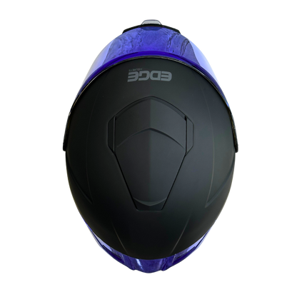 Casco EDGE Integral Shanghai Metalizado Azul Certificación DOT I ECE