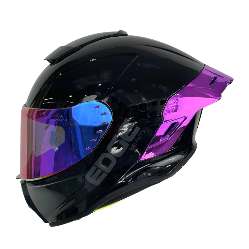 Casco EDGE Integral Shanghai Metalizado Morado Certificación DOT I ECE