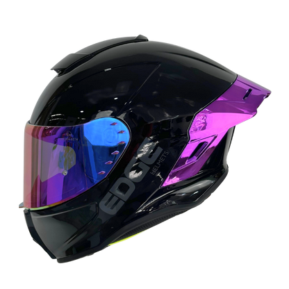 Casco EDGE Integral Shanghai Metalizado Morado Certificación DOT I ECE