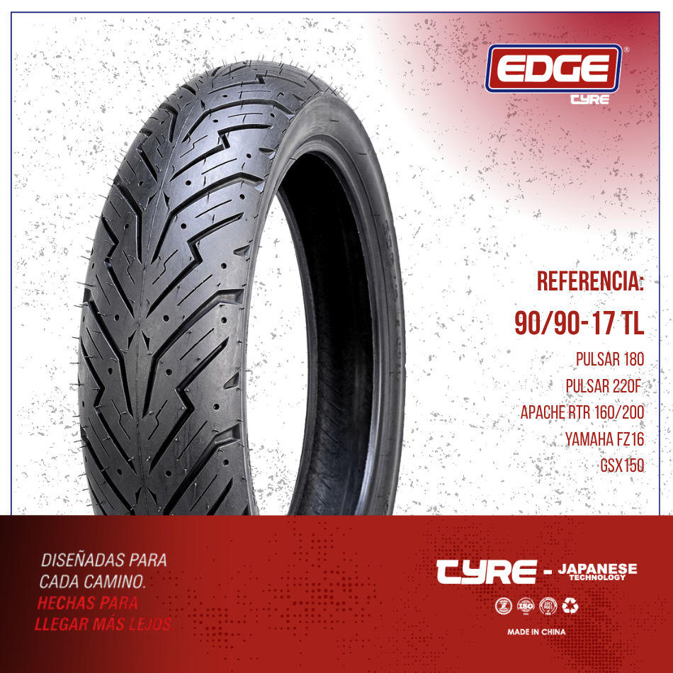 Llantas de Motocicletas EDGE Tamano  - ED29-90/90-17