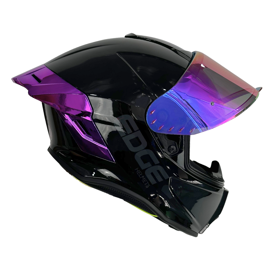 Casco EDGE Integral Shanghai Metalizado Morado Certificación DOT I ECE