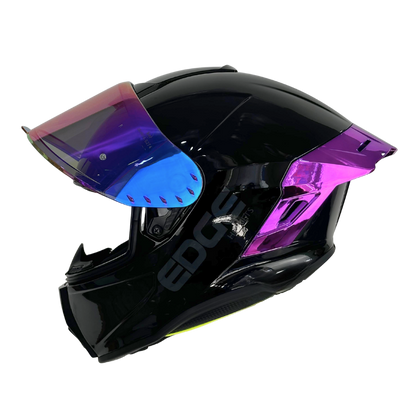 Casco EDGE Integral Shanghai Metalizado Morado Certificación DOT I ECE
