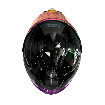 Casco EDGE Integral Shanghai Metalizado Morado Certificación DOT I ECE
