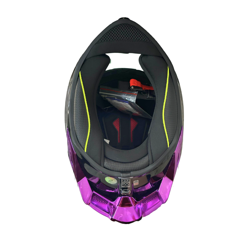 Casco EDGE Integral Shanghai Metalizado Morado Certificación DOT I ECE