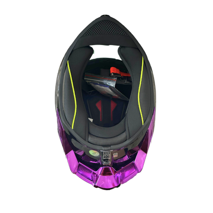 Casco EDGE Integral Shanghai Metalizado Morado Certificación DOT I ECE