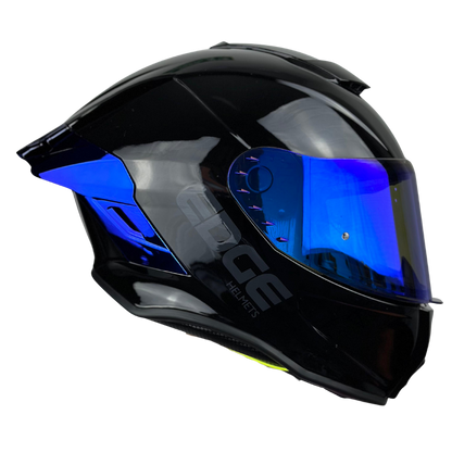 Casco EDGE Integral Shanghai Metalizado Azul Certificación DOT I ECE