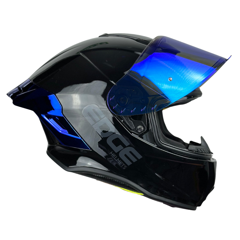 Casco EDGE Integral Shanghai Metalizado Azul Certificación DOT I ECE