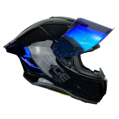 Casco EDGE Integral Shanghai Metalizado Azul Certificación DOT I ECE