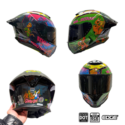 Casco WARNER Integral Shanghai Scooby Doo Certificación DOT I ECE