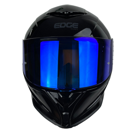 Casco EDGE Integral Shanghai Metalizado Azul Certificación DOT I ECE