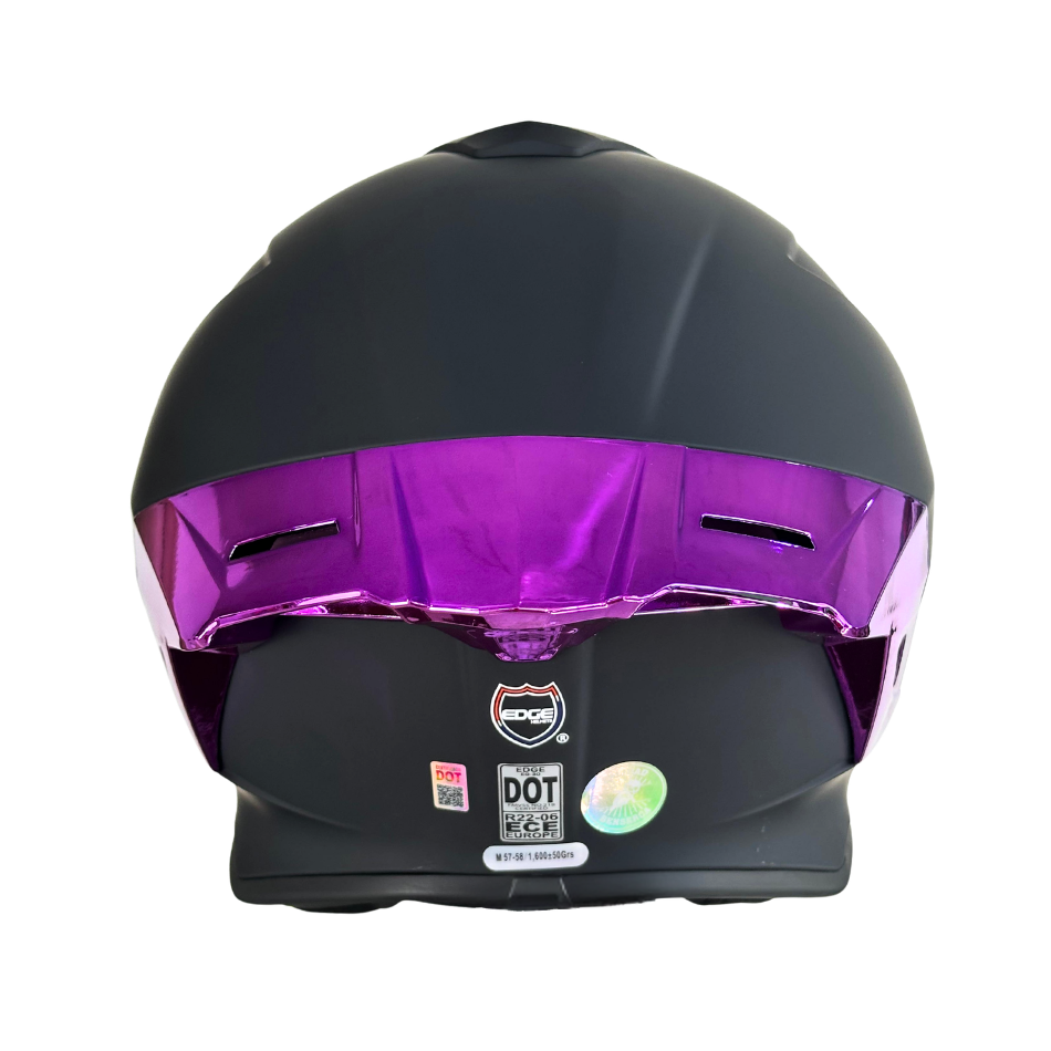 Casco EDGE Integral Shanghai Metalizado Morado Certificación DOT I ECE