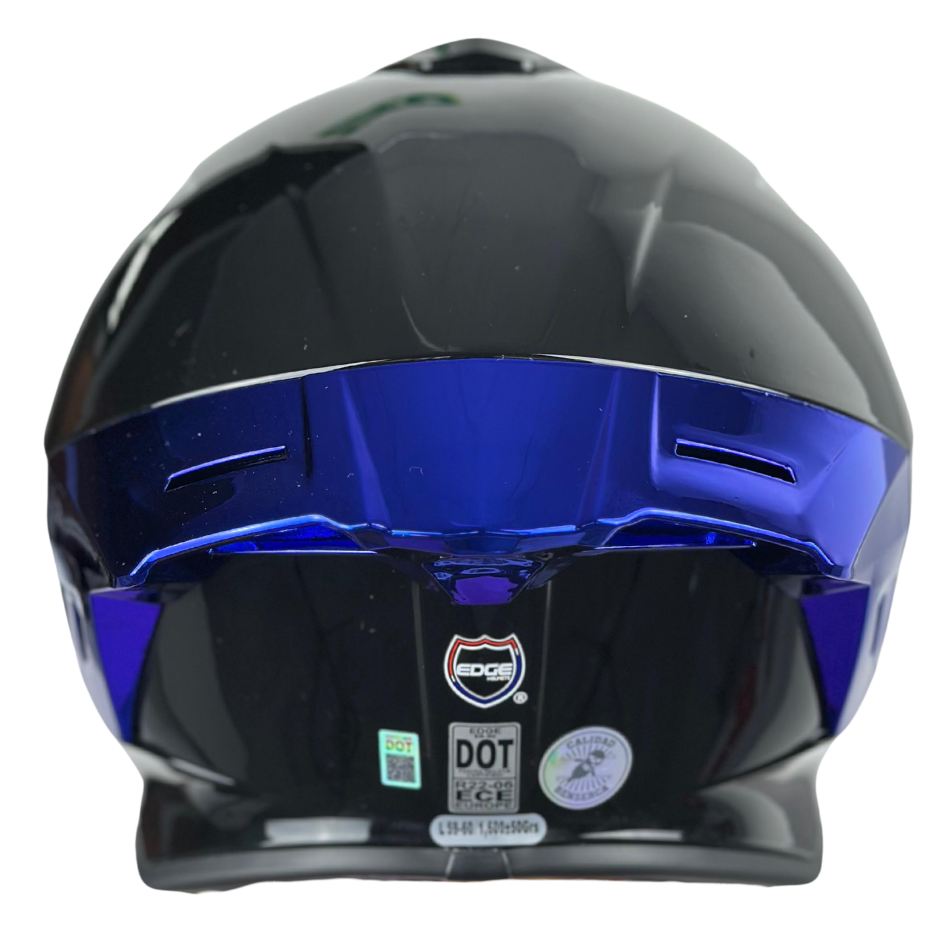 Casco EDGE Integral Shanghai Metalizado Azul Certificación DOT I ECE