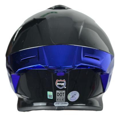Casco EDGE Integral Shanghai Metalizado Azul Certificación DOT I ECE
