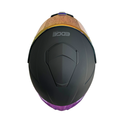 Casco EDGE Integral Shanghai Metalizado Morado Certificación DOT I ECE