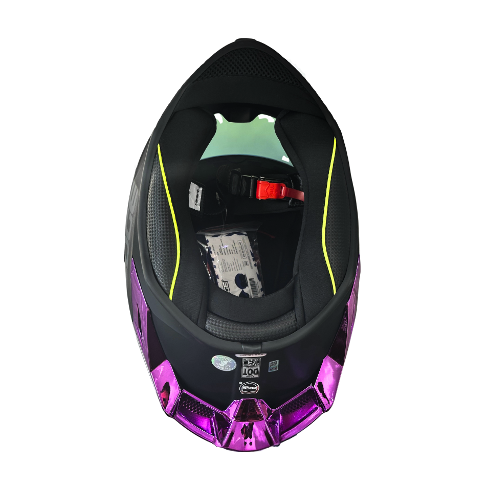 Casco EDGE Integral Shanghai Metalizado Morado Certificación DOT I ECE
