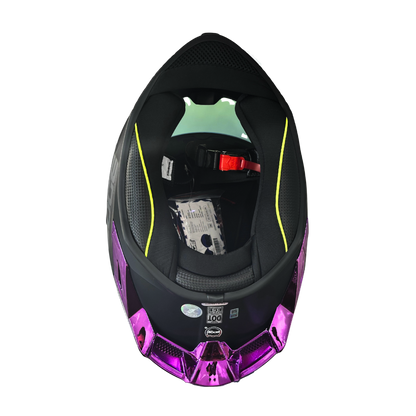 Casco EDGE Integral Shanghai Metalizado Morado Certificación DOT I ECE