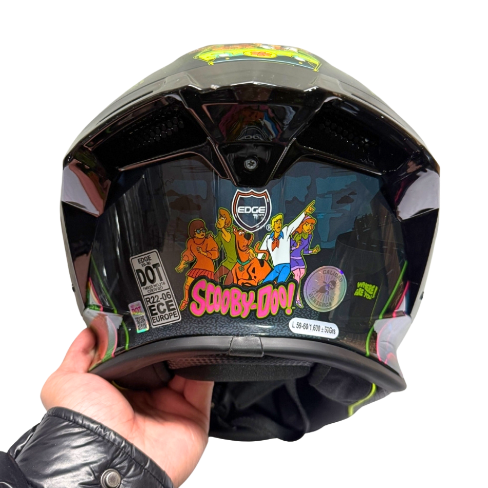 Casco WARNER Integral Shanghai Scooby Doo Certificación DOT I ECE