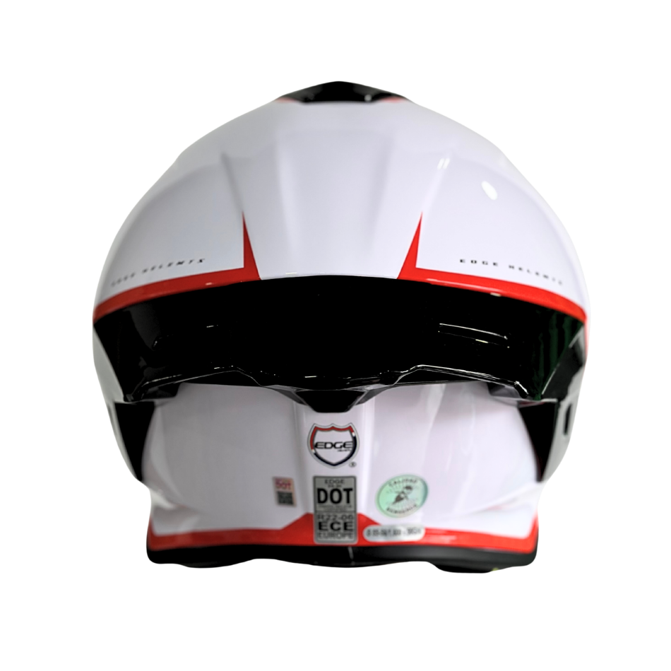Casco EDGE Integral Shanghai Rush Blanco / Rojo  DOT | ECE