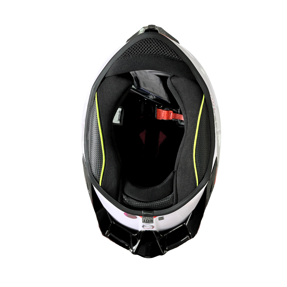 Casco EDGE Integral Shanghai Rush Blanco / Rojo  DOT | ECE