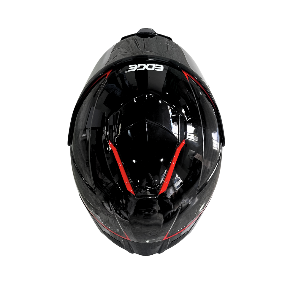 Casco EDGE Integral Shanghai Rush Negro / Rojo  DOT | ECE