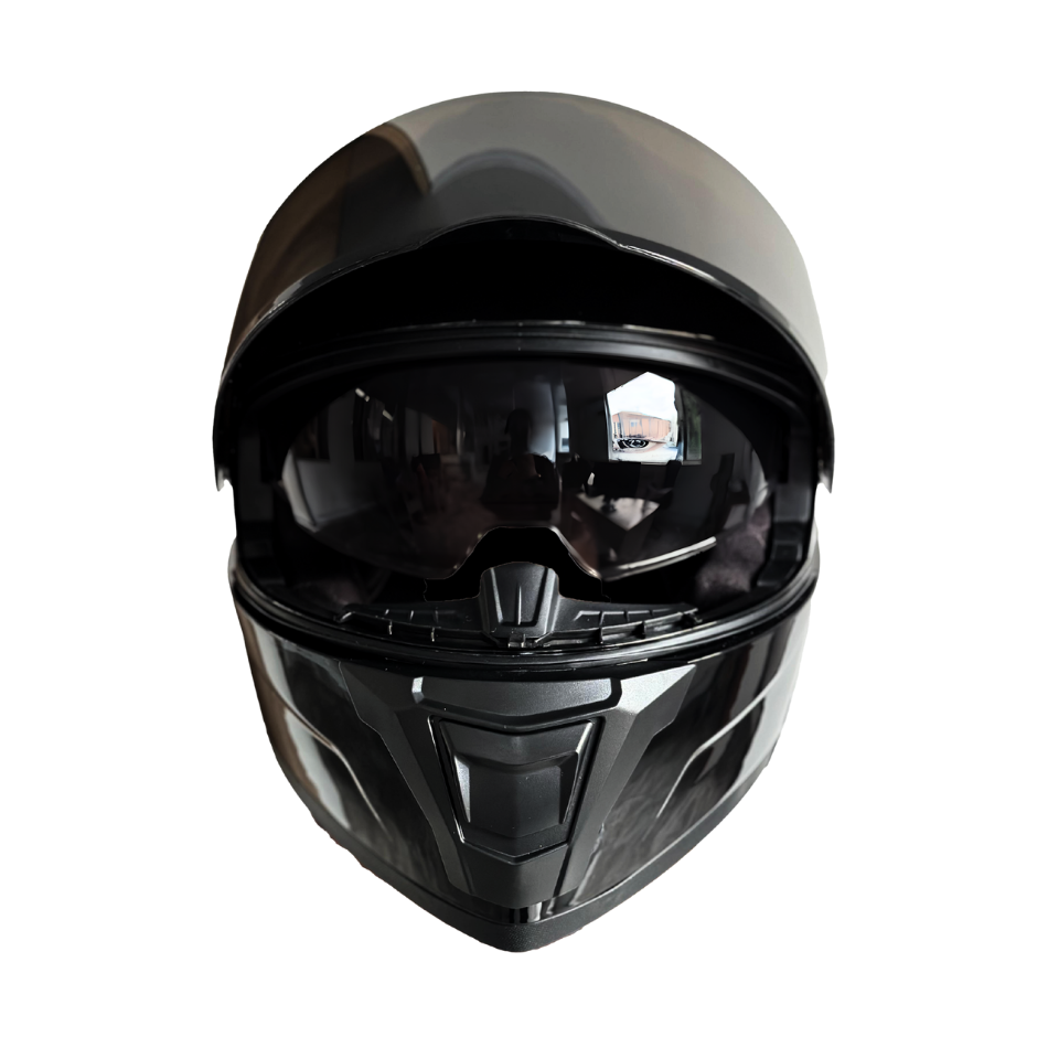 Casco EDGE Abatible Boston Sólido Negro Certificación DOT I ECE