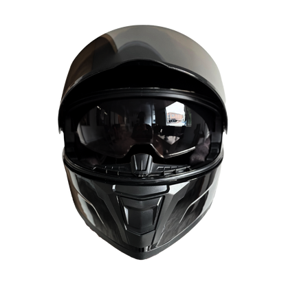 Casco EDGE Abatible Boston Sólido Negro Certificación DOT I ECE