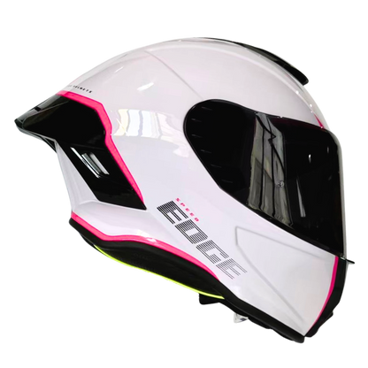 Casco EDGE Integral Shanghai Rush Blanco / Rosado Certificación DOT I ECE
