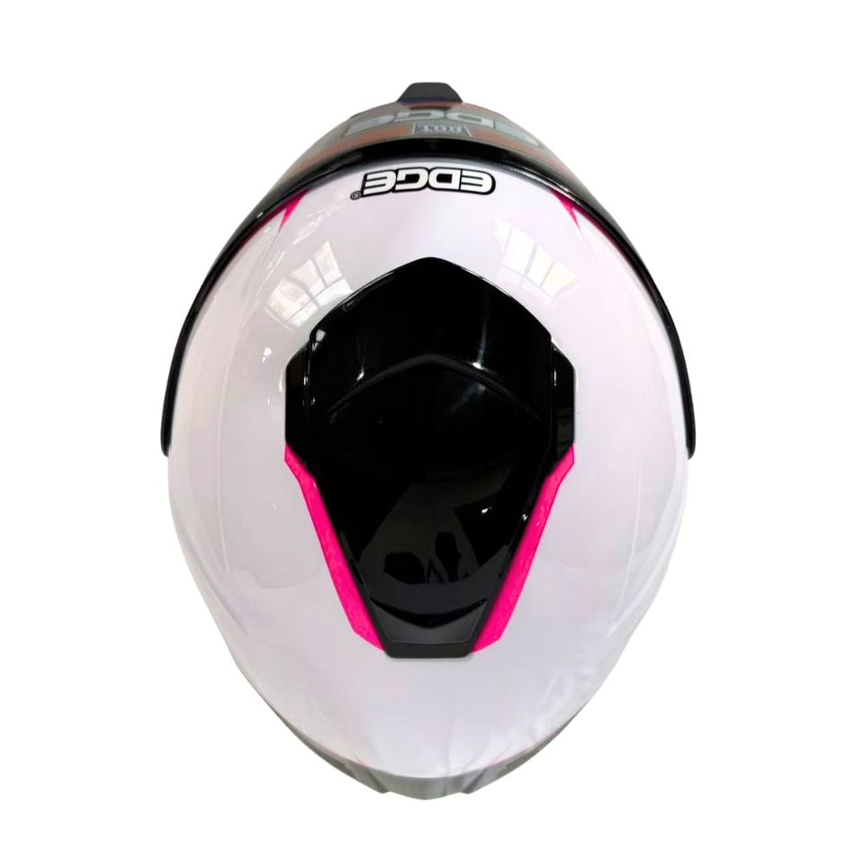 Casco EDGE Integral Shanghai Rush Blanco / Rosado Certificación DOT I ECE