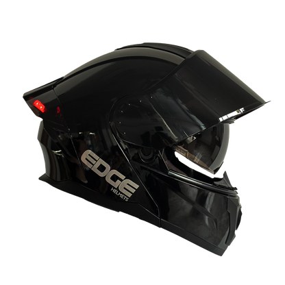 Casco EDGE Abatible Boston Sólido Negro Certificación DOT I ECE