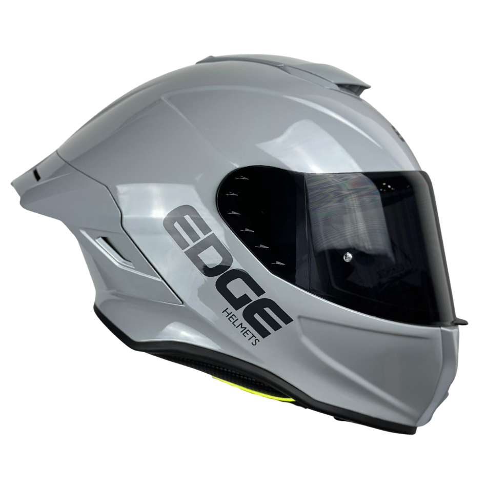 Casco Edge Integral Shanghai Solido Gris Brillante