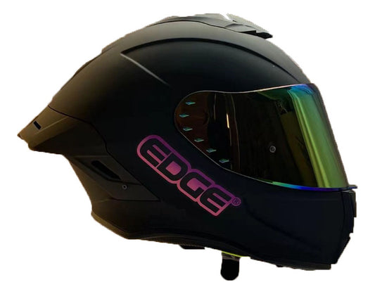Casco Edge Integral Shanghai Solido Negro / Rosado Dot I Ece