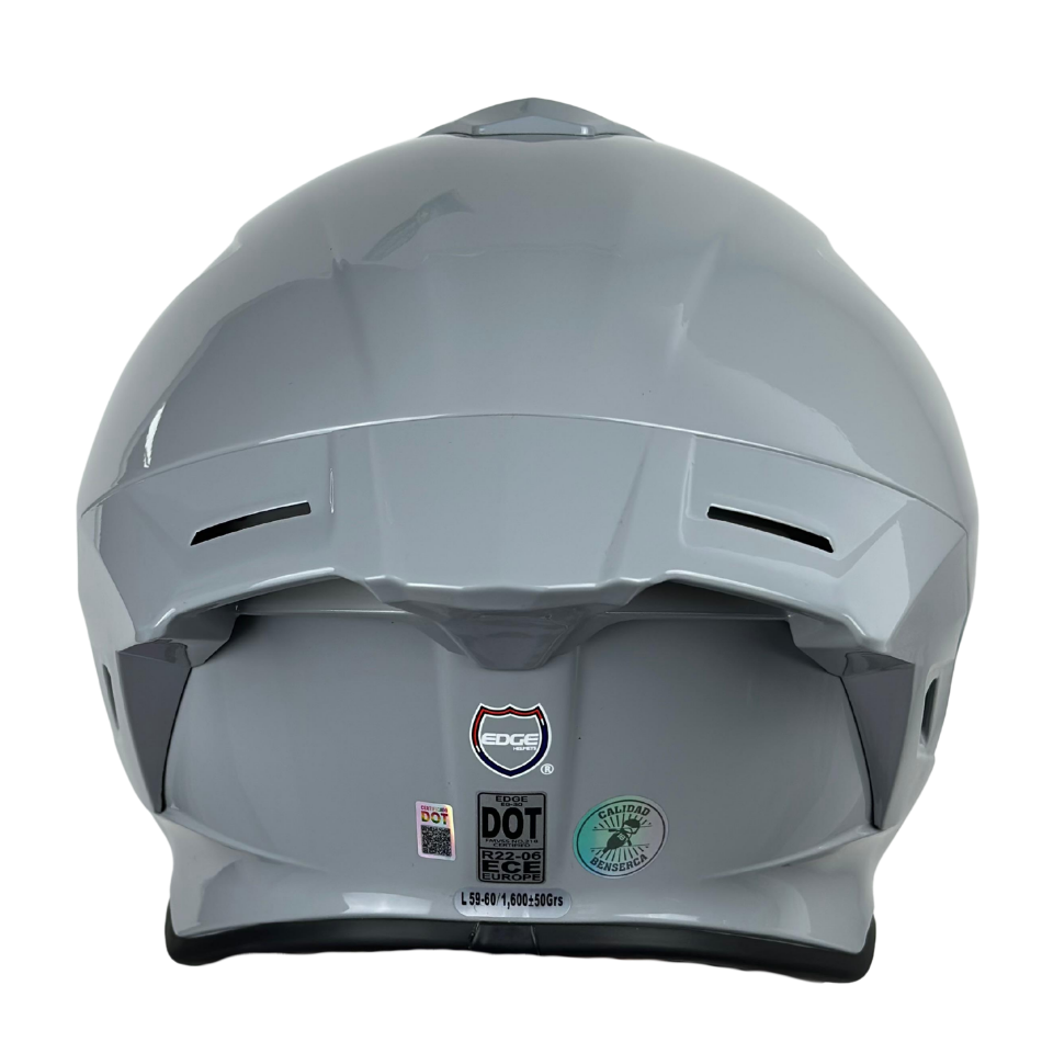 Casco Edge Integral Shanghai Solido Gris Brillante