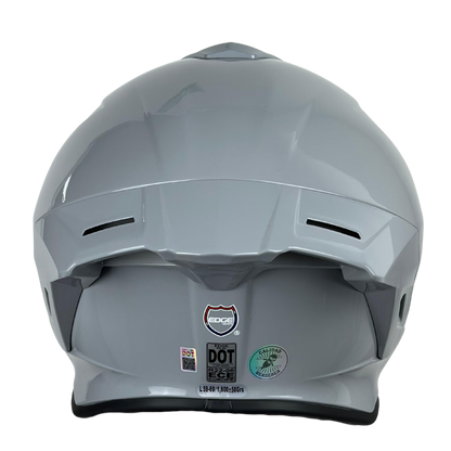 Casco Edge Integral Shanghai Solido Gris Brillante