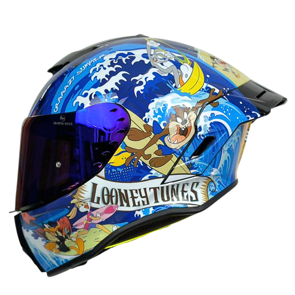 Casco WARNER Integral Shanghai Looney Tunes Certificación DOT I ECE