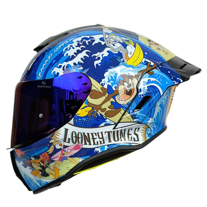Casco WARNER Integral Shanghai Looney Tunes Certificación DOT I ECE