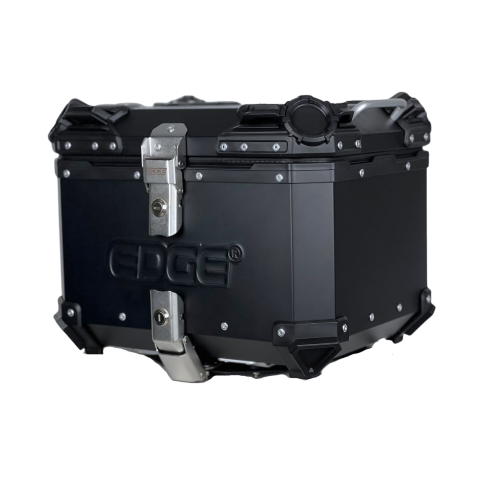 Maletero para Motocicleta (Baul) Edge Aluminio Negro 45 Litros