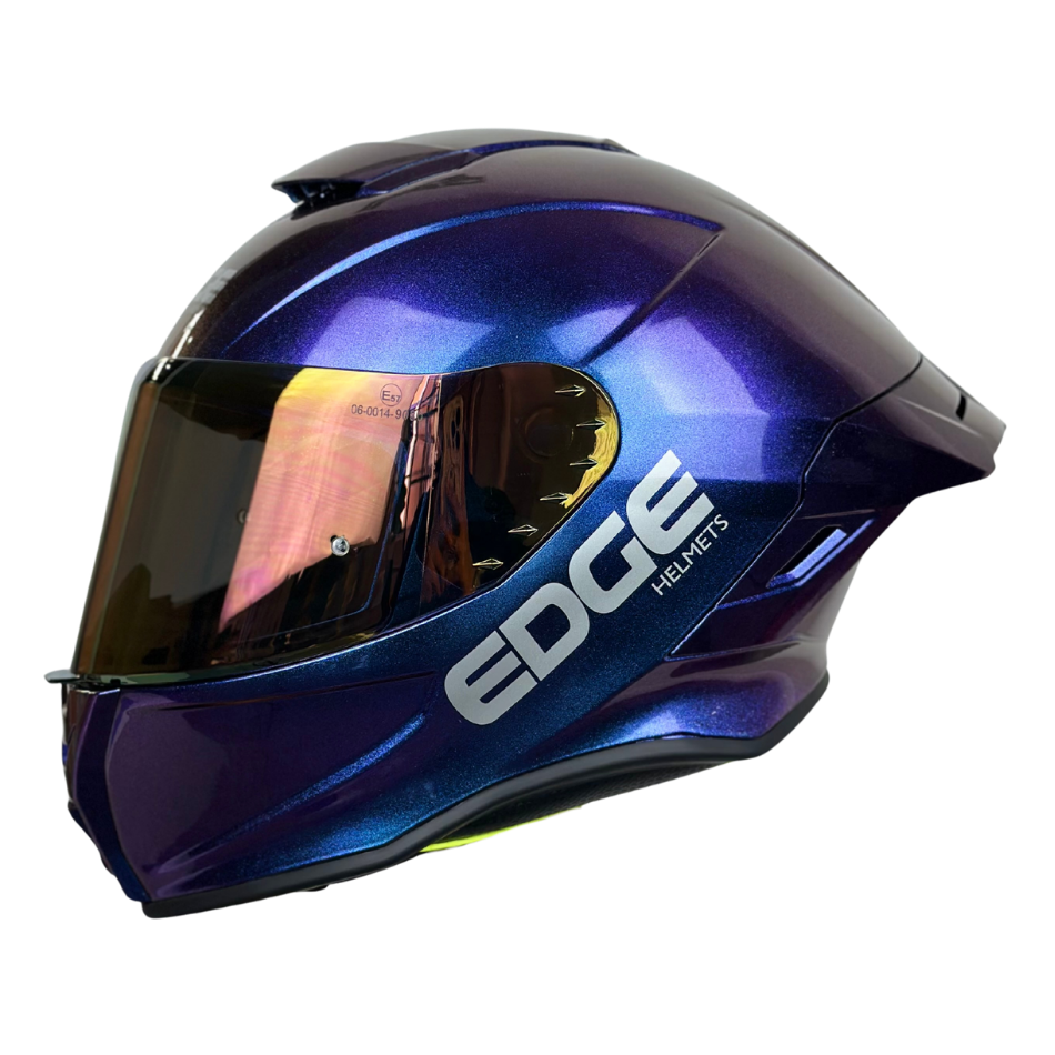 Casco Edge Integral Shanghai Camaleon Morado Brillante