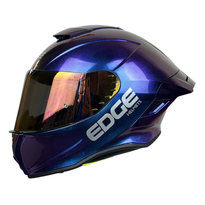 Casco Edge Integral Shanghai Camaleon Morado Brillante
