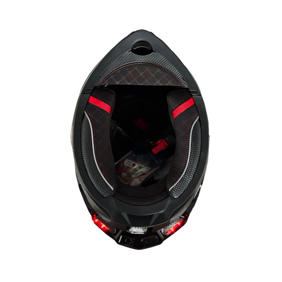 Casco EDGE Abatible Boston Sólido Negro Certificación DOT I ECE