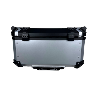 Maletero para Motocicleta (Baul) Edge Aluminio Plateado 65 Litros