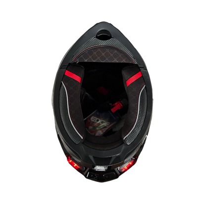 Casco EDGE Abatible Boston Sólido Negro Certificación DOT I ECE