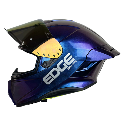Casco Edge Integral Shanghai Camaleon Morado Brillante