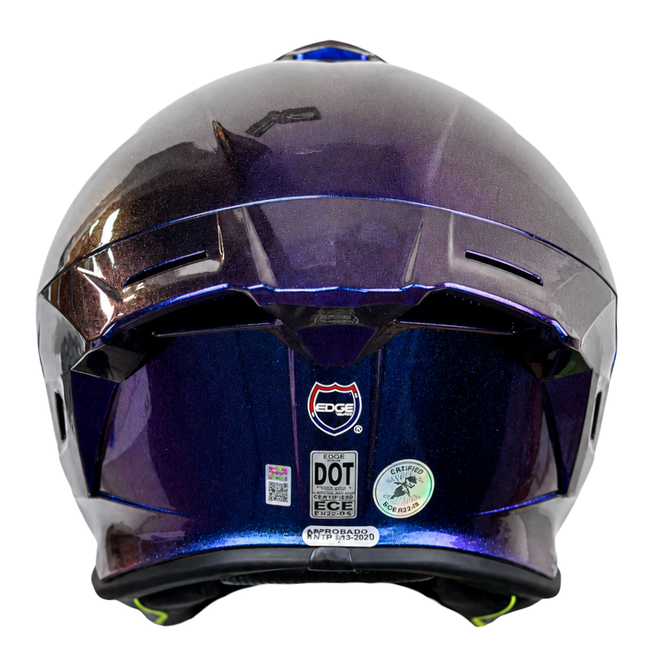 Casco Edge Integral Shanghai Camaleon Morado Brillante