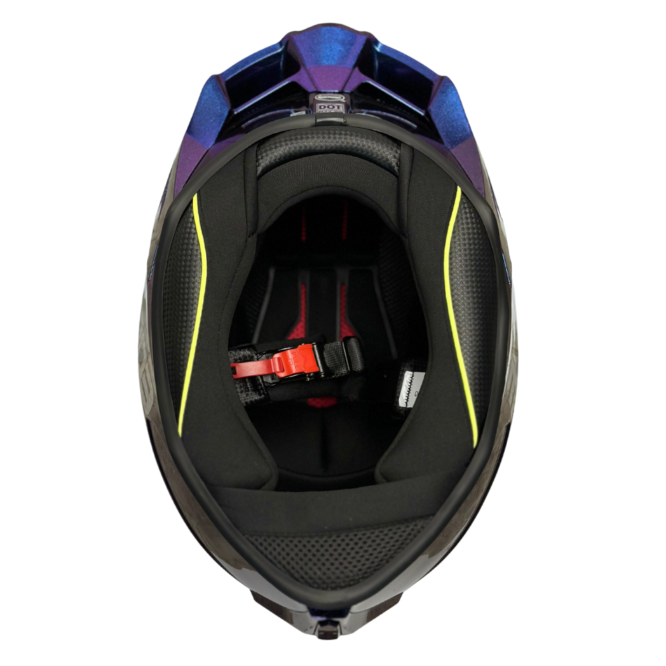 Casco Edge Integral Shanghai Camaleon Morado Brillante