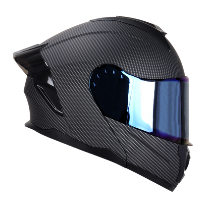 Casco EDGE Abatible Boston Diseño Carbón Certificación DOT I ECE