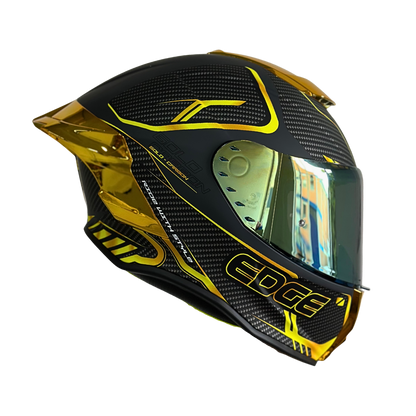 Casco EDGE Integral Shanghai Goldex Dorado Certificación DOT I ECE