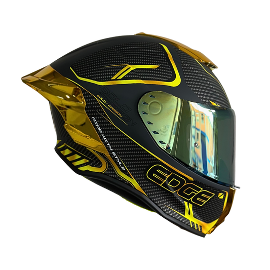 Casco EDGE Integral Shanghai Goldex Dorado Certificación DOT I ECE