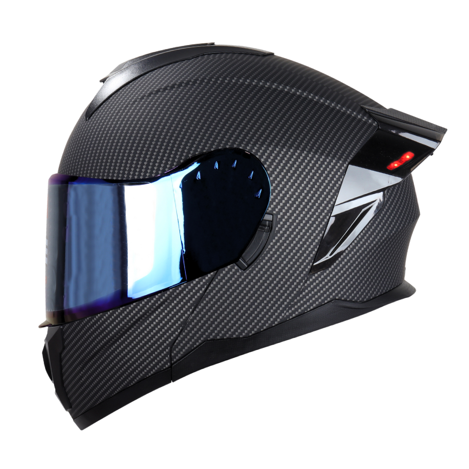Casco EDGE Abatible Boston Diseño Carbón Certificación DOT I ECE