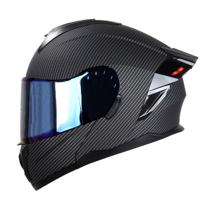 Casco EDGE Abatible Boston Diseño Carbón Certificación DOT I ECE