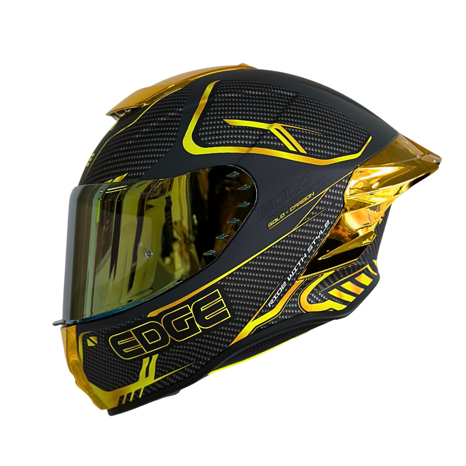 Casco EDGE Integral Shanghai Goldex Dorado Certificación DOT I ECE